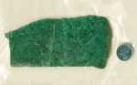 Slab of sparkly Green Aventurine from India, a colorful quartzite with mica inclusions.