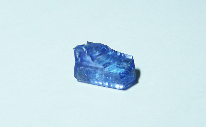 Rough Tanzanite (Zoisite) crystal, clear purple blue.