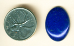 Afghani deep blue Lapis Lazuli oval cabochon with a touch of violet.